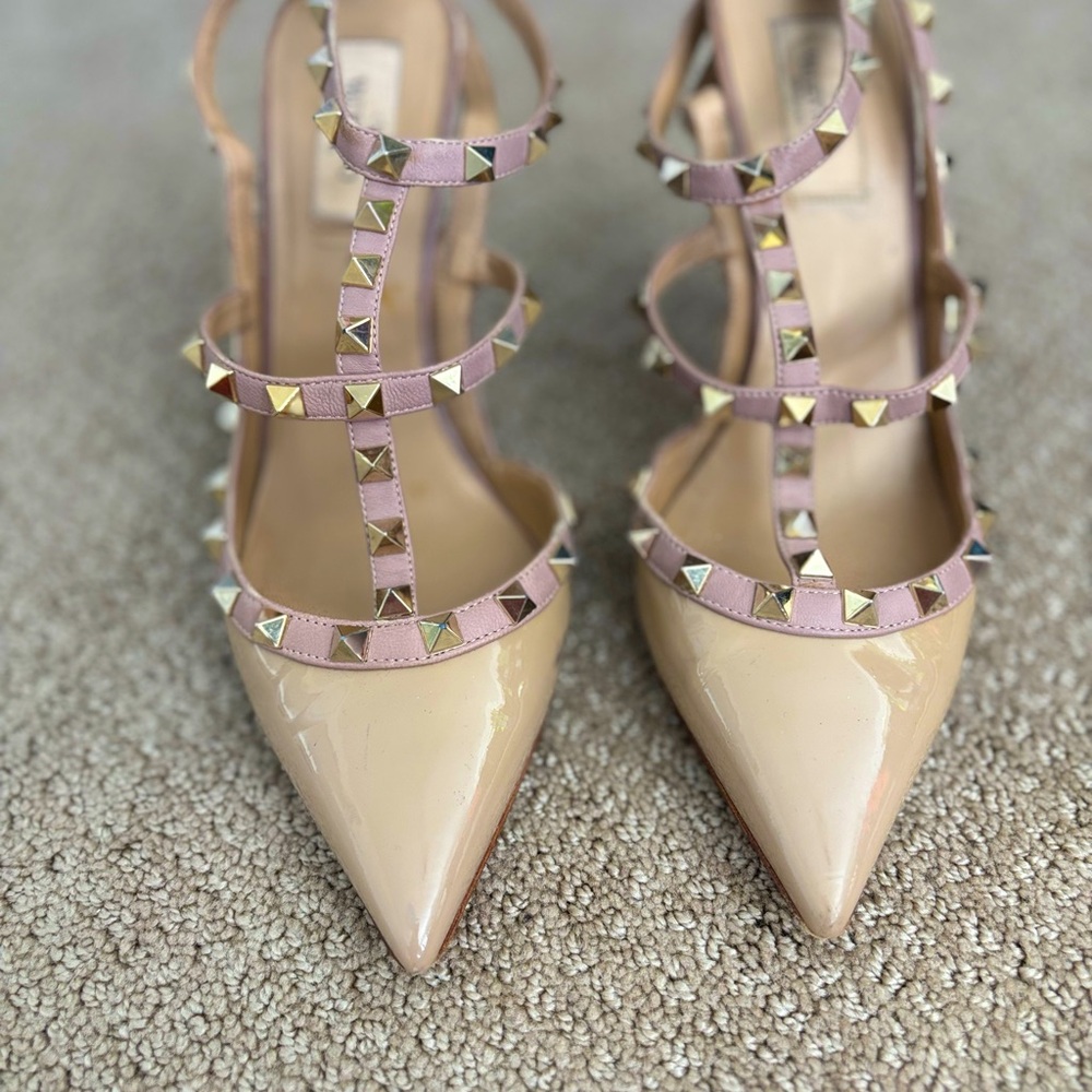 Valentino Garavani Patent Rockstud Caged Pumps 100 MM size 39 - Picture 7 of 16